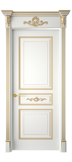 Лацио ДГ | Белая эмаль патина золото