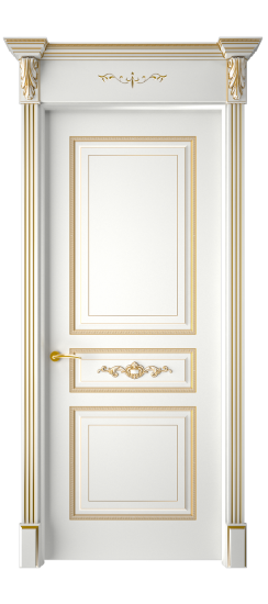 Лацио ДГ | Белая эмаль патина золото