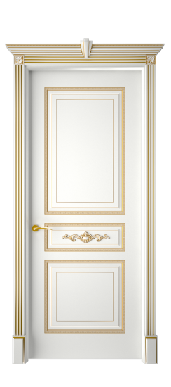 Лацио ДГ | Белая эмаль патина золото