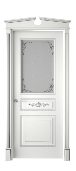 Лацио ДО | Белая эмаль патина серебро