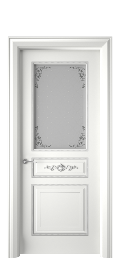 Лацио ДО | Белая эмаль патина серебро