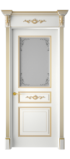 Лацио ДО | Белая эмаль патина золото