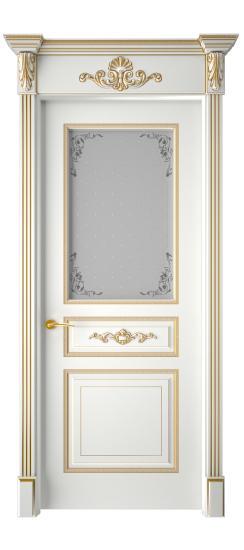 Лацио ДО | Белая эмаль патина золото