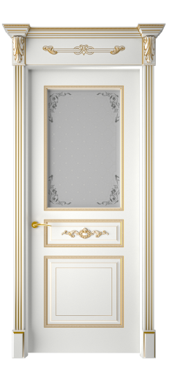 Лацио ДО | Белая эмаль патина золото