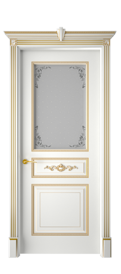 Лацио ДО | Белая эмаль патина золото