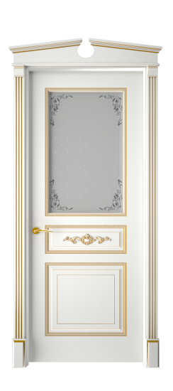 Лацио ДО | Белая эмаль патина золото