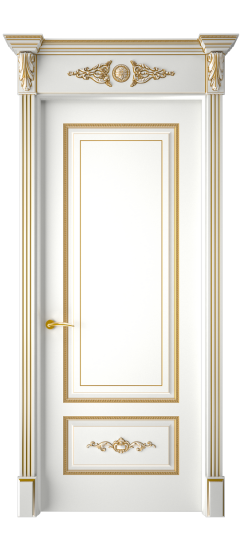 Леон ДГ | Белая эмаль патина золото