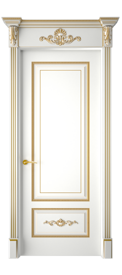 Леон ДГ | Белая эмаль патина золото