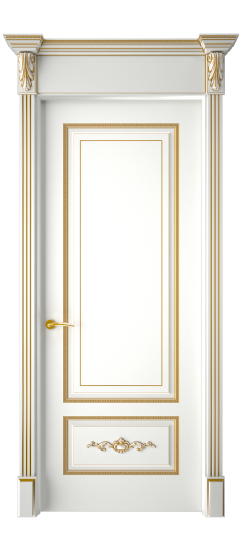 Леон ДГ | Белая эмаль патина золото