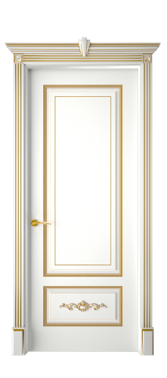 Леон ДГ | Белая эмаль патина золото