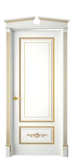 Леон ДГ | Белая эмаль патина золото