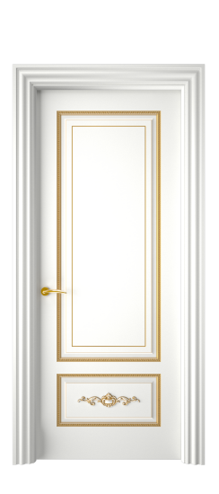 Леон ДГ | Белая эмаль патина золото