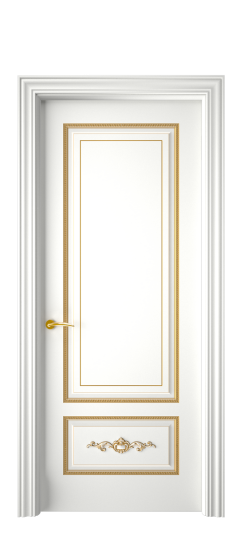 Леон ДГ | Белая эмаль патина золото