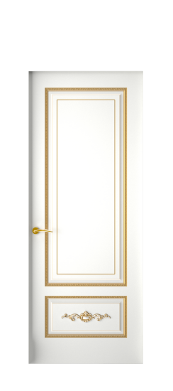 Леон ДГ | Белая эмаль патина золото