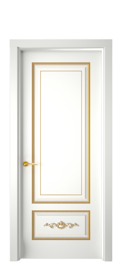 Леон ДГ | Белая эмаль патина золото