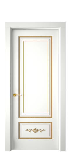 Леон ДГ | Белая эмаль патина золото