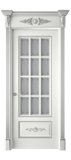 Леон ДО | Белая эмаль патина серебро