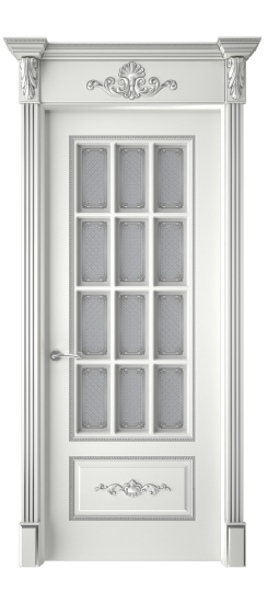 Леон ДО | Белая эмаль патина серебро