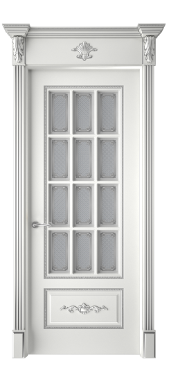 Леон ДО | Белая эмаль патина серебро