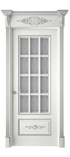 Леон ДО | Белая эмаль патина серебро