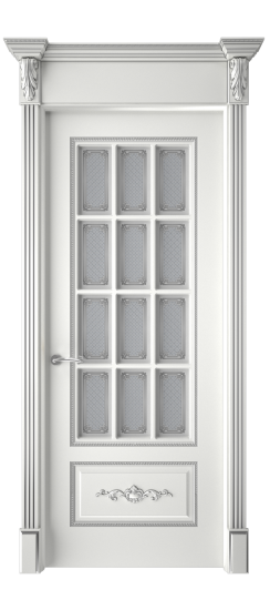 Леон ДО | Белая эмаль патина серебро