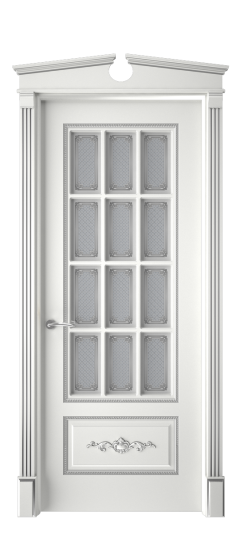 Леон ДО | Белая эмаль патина серебро