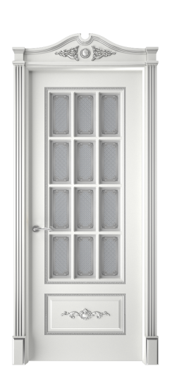 Леон ДО | Белая эмаль патина серебро