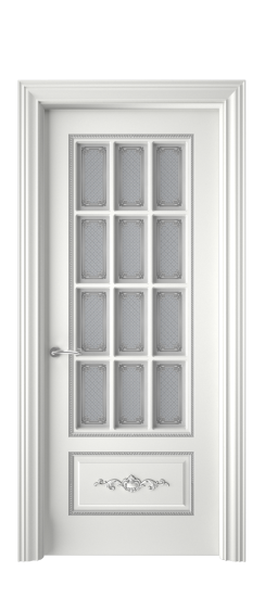 Леон ДО | Белая эмаль патина серебро