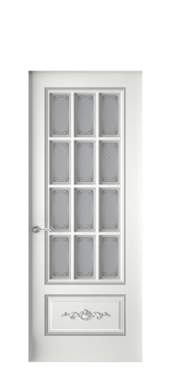 Леон ДО | Белая эмаль патина серебро