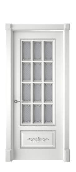 Леон ДО | Белая эмаль патина серебро