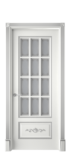 Леон ДО | Белая эмаль патина серебро