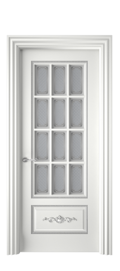 Леон ДО | Белая эмаль патина серебро