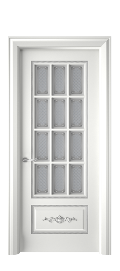 Леон ДО | Белая эмаль патина серебро