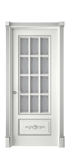 Леон ДО | Белая эмаль патина серебро