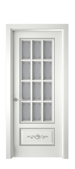 Леон ДО | Белая эмаль патина серебро