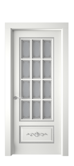 Леон ДО | Белая эмаль патина серебро