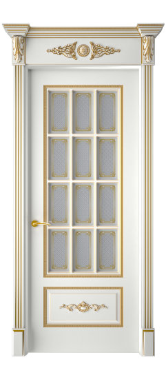 Леон ДО | Белая эмаль патина золото