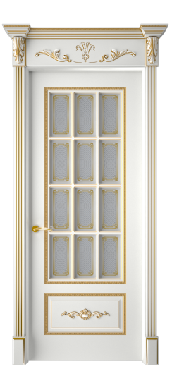 Леон ДО | Белая эмаль патина золото