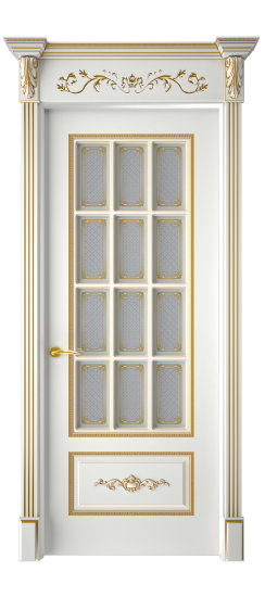 Леон ДО | Белая эмаль патина золото