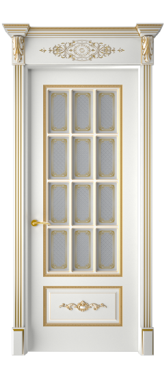Леон ДО | Белая эмаль патина золото