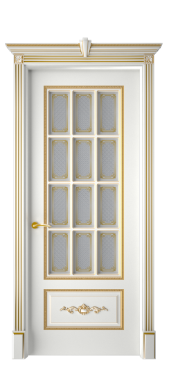 Леон ДО | Белая эмаль патина золото