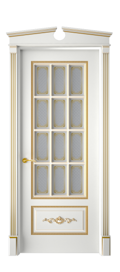 Леон ДО | Белая эмаль патина золото