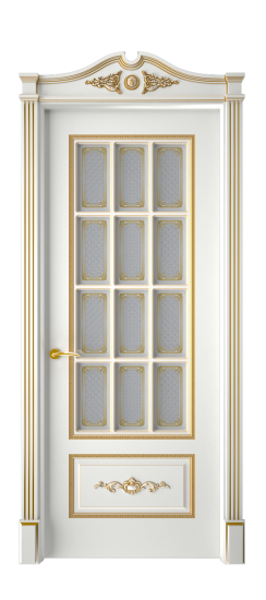 Леон ДО | Белая эмаль патина золото