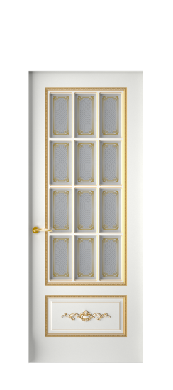 Леон ДО | Белая эмаль патина золото