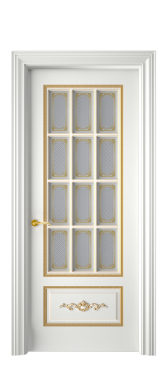 Леон ДО | Белая эмаль патина золото