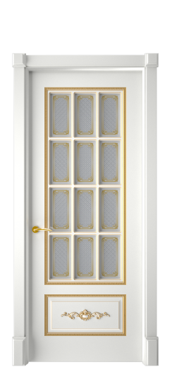 Леон ДО | Белая эмаль патина золото