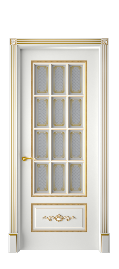 Леон ДО | Белая эмаль патина золото