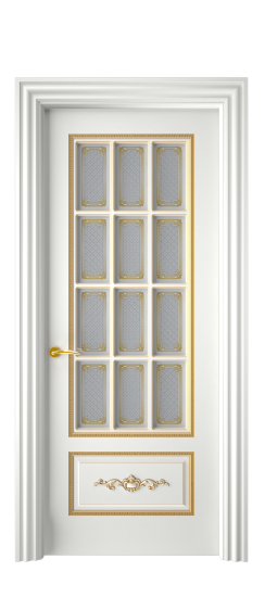 Леон ДО | Белая эмаль патина золото