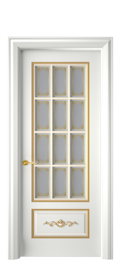 Леон ДО | Белая эмаль патина золото