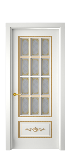 Леон ДО | Белая эмаль патина золото